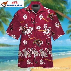 Floral Fanfare Arizona Cardinals Hawaiian Shirt – Maroon Hibiscus Edition