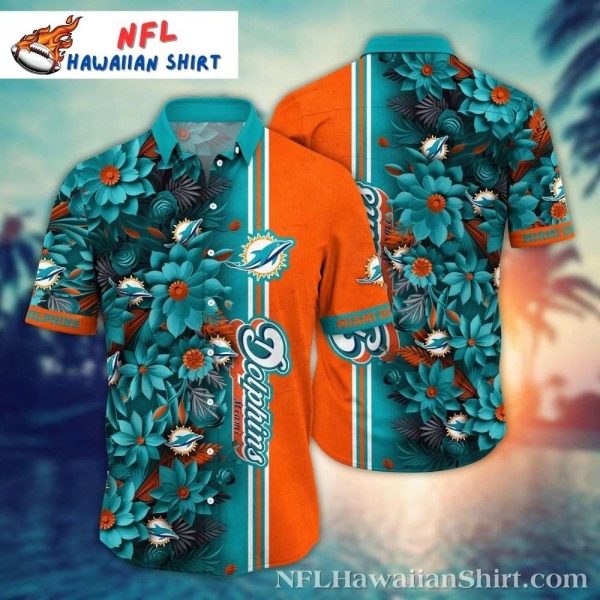 Floral Field – Miami Dolphins Botanical Burst Hawaiian Shirt