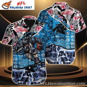 Floral Night Carolina Panthers Hawaiian Shirt