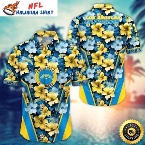 Flower Tropical Los Angeles Chargers Aloha Shirt