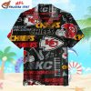 Football Frenzy KC Chiefs Men’s Black Hawaiian Shirt