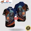 Ghostly Gridiron – Chicago Bears Hawaiian Spirit Shirt