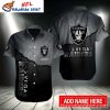 Gradient Hex Las Vegas Raiders Personalized Hawaiian Shirt