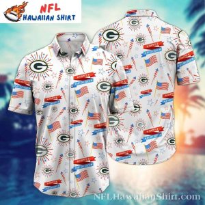 Green Bay Packers 4th Of July Fireworks Hawaiian Shirt