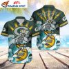 Green Bay Packers Grateful Dead Skeleton Surfer Hawaiian Shirt