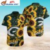 Green Bay Packers Sunflower Field Tropical Hawaiian Shirt