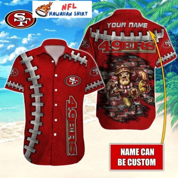 Gridiron Glory 49ers Customizable Jersey Hawaiian Shirt