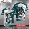 Gridiron Glory Mickey Eagles Cartoon Customizable Hawaiian Shirt