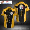 Gridiron Gold Pittsburgh Steelers Mesh Hawaiian Shirt