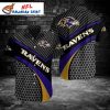 Honeycomb Tackle – Ravens Hawaiian Shirt With Hexagon Graphics