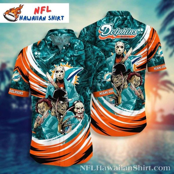 Horror On The High Seas Miami Dolphins Hawaiian Shirt – Ghostly Fan Apparel