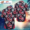 Houston Texans Classic Hibiscus Hawaiian Shirt – White Floral Sideline