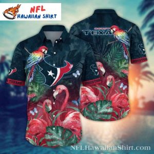 Houston Texans Exotic Aviary Hawaiian Shirt – Flamingo Fantasy Series