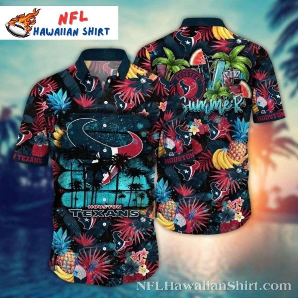 Houston Texans Starry Tropic Night Hawaiian Shirt – Summer Skyline Edition