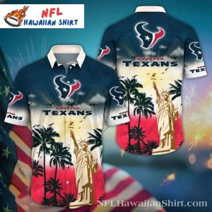 Houston Texans Sunrise Liberty Hawaiian Shirt – Dawn Of Freedom