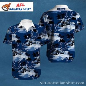 Indianapolis Colts Horizon – Sunset Palm Silhouette Hawaiian Shirt