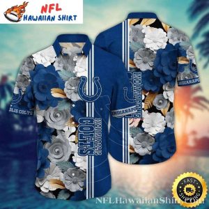 Indianapolis Colts In Bloom – Floral Elegance Hawaiian Shirt