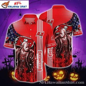 Jason Voorhees Halloween Tampa Bay Buccaneers Hawaiian Shirt