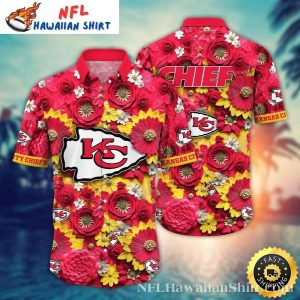 Kansas City Chiefs Floral Field – Sunburst Yellow Men’s Tropical Shirt