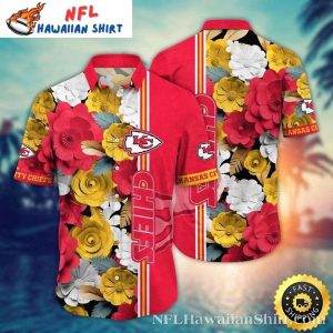 Kansas City Chiefs Garden Party – Red Floral Men’s Aloha Shirt