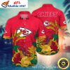 Kansas City Chiefs Tropical Escape – Botanical Red Men’s Hawaiian Shirt