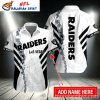 Las Vegas Raiders Chainlink Heart Custom Name Hawaiian Shirt