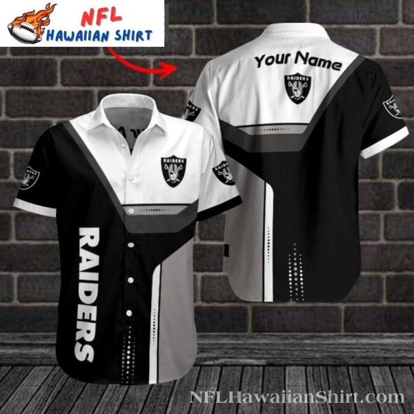 Las Vegas Raiders Two-Tone Elegance Hawaiian Shirt