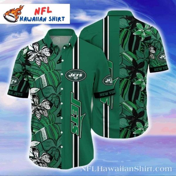 Leafy Jets – NY Jets Hawaiian Shirt With Tropical Flair