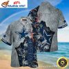 Lightning Strike Grey Dallas Cowboys Hawaiian Shirt