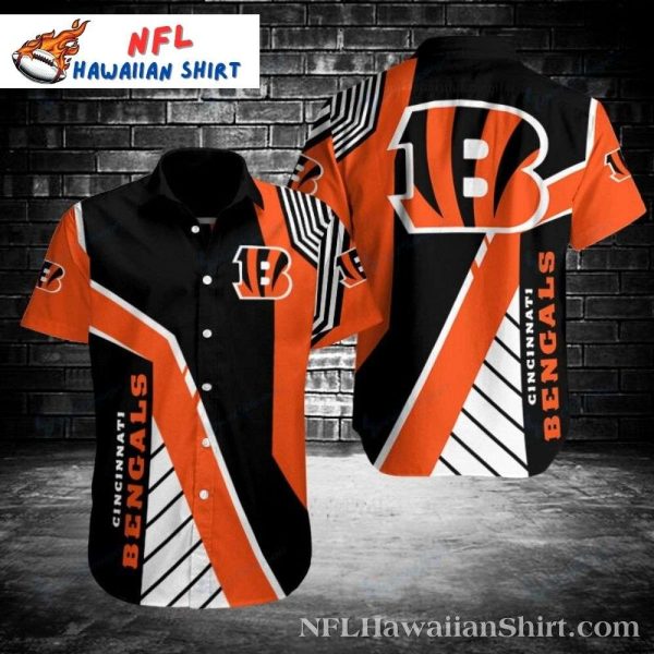 Linear Edge Cincinnati Bengals Hawaiian Shirt – Sharp Contrast Bengals Aloha Shirt