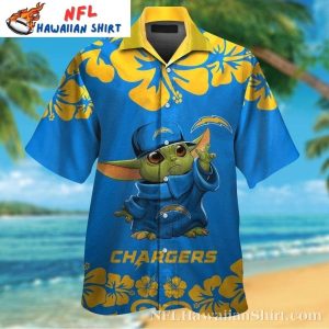 Little Master Of The Game – Baby Yoda Los Angeles Chargers Hawaiian Shirt