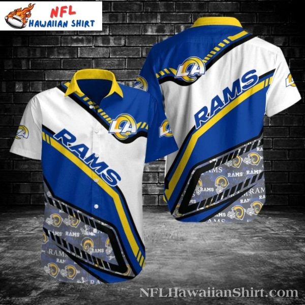 Los Angeles Rams Sideline Streak Hawaiian Shirt – Dynamic Sash Design