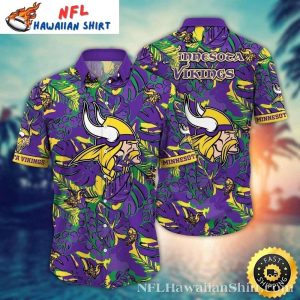 Lush Purple Leafage NFL Vikings Hawaiian Shirt