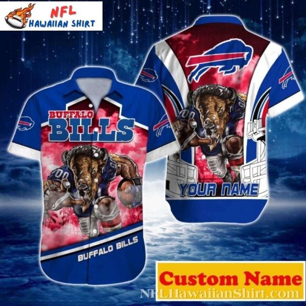 Mascot Graphic Buffalo Bills Hawaiian Shirt – NFL Fan Essential Aloha Attire