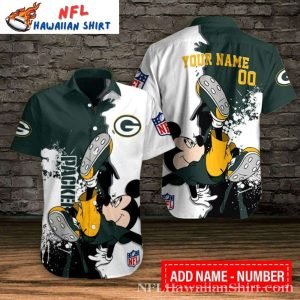 Mickey Green Bay Packers Hawaiian Shirt – Personalized Cartoon Design