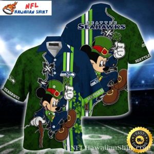 Mickey Mouse Saint Patrick’s Day Seahawks Hawaiian Shirt