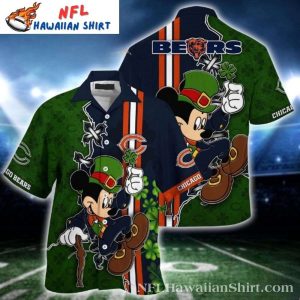 Mickey’s Shamrock Blitz Chicago Bears Hawaiian Shirt