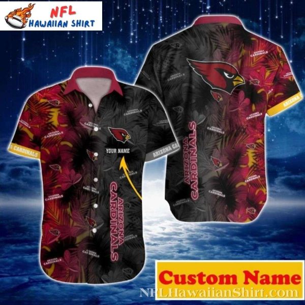 Midnight Cardinal Foliage – Custom Arizona Cardinals Hawaiian Shirt