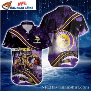 Minnesota Vikings Night Rider Custom Name Hawaiian Shirt