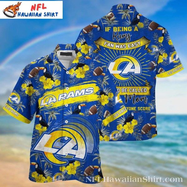 Mom’s MVP Los Angeles Rams Hawaiian Shirt – Touchdown Tropical Style