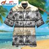 Monochrome Palm Silhouettes NFL Saints Hawaiian Shirt