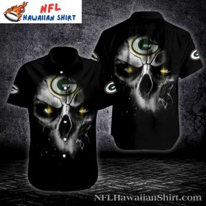 Mystical Skull Green Bay Packers Dark Hawaiian Tropical Shirt