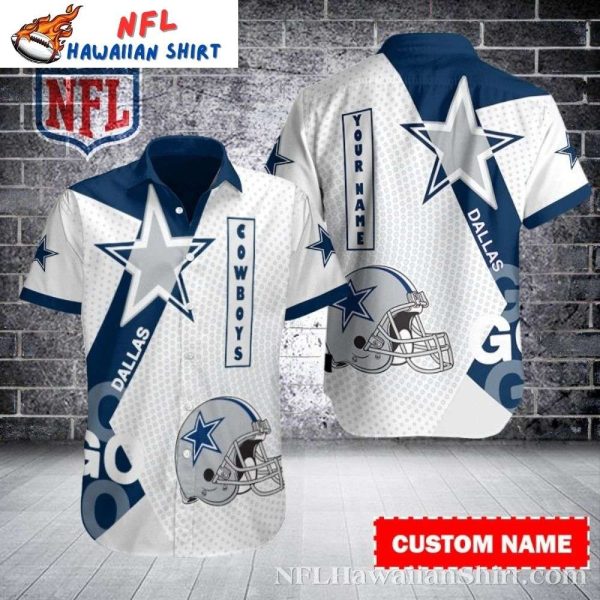 NFL Glory Dallas Cowboys Personalized Hawaiian Shirt With Helmet Design