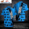 NFL Hawaiian Carolina Panthers Shirt In Bright Blue Splash