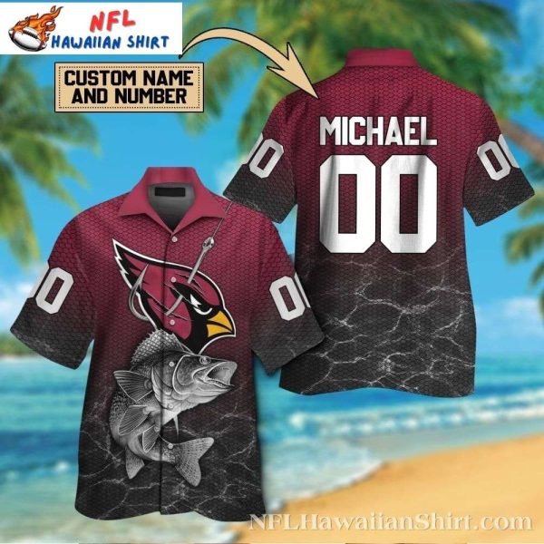 NFL Pinstripe Pride Arizona Cardinals Hawaiian Button-Up Shirt