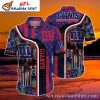 NY Giants Skull Punisher Pattern Tropical Hawaiian Shirt