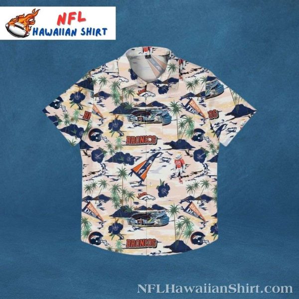 Nautical Broncos Escape – Hawaiian Broncos Shirt With Sailing Imagery