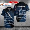 Navy Grey Starry Night Dallas Cowboys Tropical Hawaiian Shirt