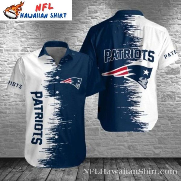 New England Patriots Contrast Brush Hawaiian Shirt – Bold Strokes And Team Pride