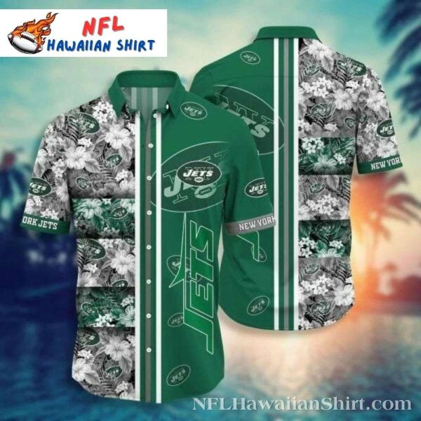 New York Jets Jungle Blitz Hawaiian Shirt – Wild Team Spirit In Floral Patterns